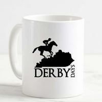 Šol za kafu Derby Days Konjski konjički okladi utrka skakač šešira bijela čaša smiješne poklone za rad u kancelariji
