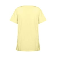 Fragarn ženski vrhovi nagib za šivanje ovratnika Personalizirana majica Izlazimo na vrh za žene Žuta