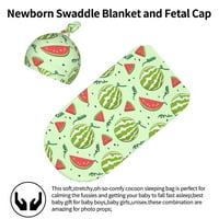 Lubenica uzorka beba swaddy baby bobet mekana rastezljiva vreća za spavanje sa beanie za novorođenčad