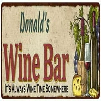 Donald's Wine Bar potpisao / la kod kuće Dekor metalni poklon znak 106180052220