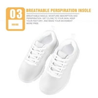 PZUQIU KIDS TRENUTNE cipele Jednostavno čisto bijela prozračna mreža za vazduh lagana sportska dječja