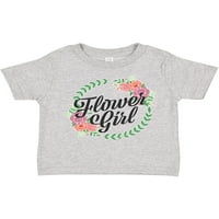 Inktastična cvjetna djevojka sa cvjetnim krugom poklon majica Toddler Girl Majica