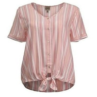 Como Vintage K2U060TSC bluza s kratkim rukavima, coral pruga, veličine 2x