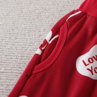 Dječaci Djevojke KDS set Love Heart tiskani zaljubljeni dan dugih rukava Torbice pulover vrhove hlače