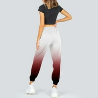 Hlače za žene Trendy džepni pantalonacke sa komičom od tiskanih sredstava visokih struka Joggers rastezljive