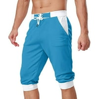 Hanxiulin Men Casual Ljeto Colorblock kratke hlače Elastična srednja struka Sportske kratke hlače sa