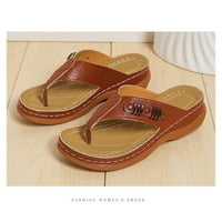 Lulshou Ljetne sandale za žene, ženske ortopedske sandale klinove flip-flops vanjske sandale na plaži