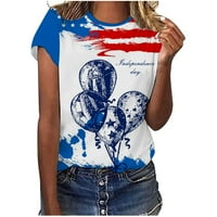 Dnevne košulje s kratkim rukavima V vrat Ležerne prilike Majica Grafički ispisani tines za žene