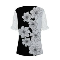 Žene odjeće Ljetna casual plaža Poklopac labavo gradijentna šifonska kratka košulja Sakrij Trbuh Tuntic