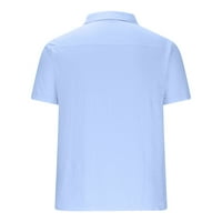 QOLATI pamučne majice za muškarce Havajski gumb s kratkim rukavima Henleys bluza Classic Fit Lagan vrhovi
