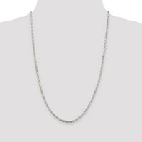 Karat u karasu sterling srebrna ogrlica sa ogrlicama na ovalnim kablom