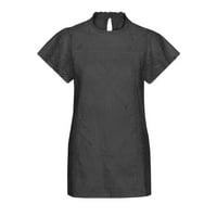 Cvjetni vrhovi za ispis za žene čipke patchwork bljeskalice ruffles kratka rukav pamučna košulja top