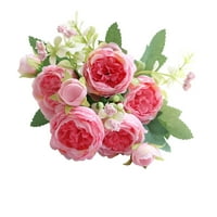 Veki Peony Dekorativna ruža cvijeće Party Bouquet Artificial Home Vjenčanje ruže Skuplji umjetni cvjetovi