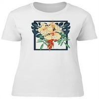 Ljetno vrijeme Tropska cvjetna umjetnost majica Žene -Image by shutterstock, ženska velika