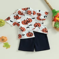 Jaweiwi Toddler Kids Boys Halloween Hotsas Outfits 2T 3T 4T 5T 6T Skraćeno rušenje rukavske košulje