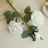 Lažni božuri umjetni ruže cvjetni buketi svilene ruže grana Vintage Fau Rose Bush shabby chic svilene