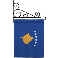 Državljanstvo Kosovske bašte zastava set regionalnog X18. Dvostrane ukrasne vertikalne zastave Dekoracija