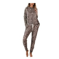 1set žensko trenerke Leopard pantalone za ispis setovi ležaljke za slobodno vrijeme Wear odijelo plus