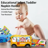 Baby thue bo igračka autobus planeta Space Scare Crinkle papir 3-mjesečne senzorne vještine Dječji djevojka