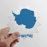 Plavi antarktika Ilustracija karta uzorka sunca vinil naljepnica za prtljag grafiti cvijeće naljepnica