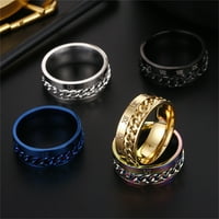 CHAOLEI prsten za žene Ring Ring Titanium Rotatible Siplev prsten nakit dominirajućim lancem Ličnosti
