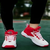 Crocowalk dječji trčanje cipele visoke tenisice izdržljive košarkaške cipele Udobne čipkene tenisice Big Kid prozračan bijeli crveni crveni