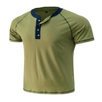 Letnje letnje letnje Henryjeg majica za muškarce kratki rukav na vrhu majice majice grašak zelena 2xl