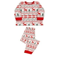 Fanvereka Božićna porodica podudaranje pidžama set elk tisak za žene Muškarci Klinac PJS domaće odjeće