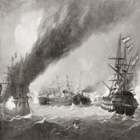 Morska bitka u Lissi AKA bitku u Visu, juli 1866., između Italije i Austrijskog carstva. Iz Hutchinson-ove