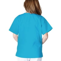 Buigttklop majice za žene, žene kratki rukav V-izrez V-izrez sestrinske radne uniforme T-majice svijetlo