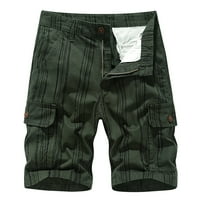 Yievet muški kratke hlače Ljeto Ugodno prozračne kratke hlače Striped patchwork modne teretne kratke