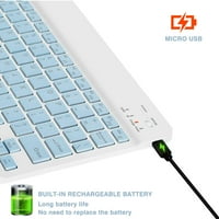 U lagana tastatura i miš sa pozadinom RGB svjetla, višestruki tanak punjiva tipkovnica Bluetooth 5. i 2,4 GHz stabilna veza za tipkovnicu za HP EliteBook G laptop