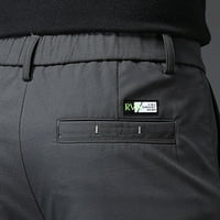 Jinda Muške rastezanje Ležerne hlače za gležnjače Poslovni zimski ležerni Slim Fit Soft Infracting pantalone za crtanje tamno siva 32