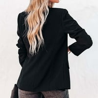 Žene Blazer-elegantno jaknu slim odijelo dugih rukava Blazer Cardigan Solid Carnwdown ovratnik odjeća