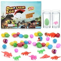 Jaja dinosaura koji izlaze Dino jaje raste u vodenoj pukotini s različitim bojama božićne čarape za
