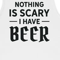 Ništa zastrašujuće pivo muško bijelo piće smiješno Halloween mišićna majica