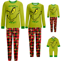 Porodična božićna pidžama postavljena božićne veličine ispisa za djecu za odrasle-djecu-baby-ljubimac