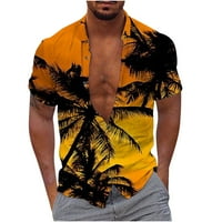 Homodles casual gumb dolje majice za muškarce - tiskano rever u prodaji žuta veličina XL