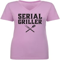 Serijski griller ženska majica V-izrez