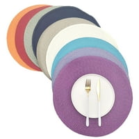 Jiaroswwei Place Mat tkani neklizajući okrugli Coaster Pad Cafe Šalica trpezarijski stol Mat Home Decor