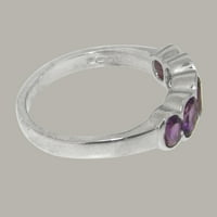 Britanci napravio 9k bijeli zlatni ametist prsten ženski prsten - veličine opcija - veličine 11,75