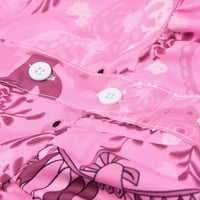 WAVSUF Ljetne haljine za žene ljeto i pad zazor tiskani cvjetni labavi prevelizirani rukavi Maxi vruće