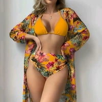 Ženski kupaći kostimi otvori otvorena prednja plaža Bikini kupaći kostim Kimono Cardigan prikriva dugačka