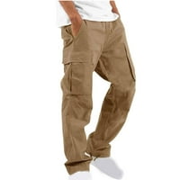 HOMADLES Cargo Hlače za muškarce - Čvrsto povremeni više džepova na otvorenom ravno tipom fitness hlače,