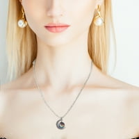 Yinguo vintage srebrni šuplji sunčevi mjesec zvjezdano-nebo lično lično dama ogrlica privjesak