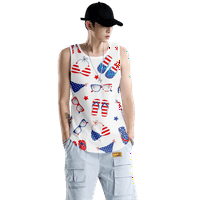 4. jula majica bez rukava Američka zastava USA zastava 4. jula Eagle Cisterne top majice bez rukava