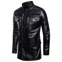 Adviicd jakna za patentno odijelo za bicikliste kožne muške jakna jesen i zimski kaput motocikl muški