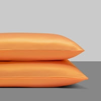 Svileni satenski kralj jastučnici sa skrivenim patentnim zatvaračem, super mekim jastučićima za kosu