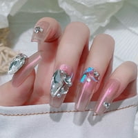 Noktirani nokti prozirni upečeni dno oblikovani super sjajni trodimenzionalni antiy nail Art Fau Crystal