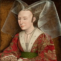 Portret Isabella of Portugal Poster Print Rogier Van der Weyden